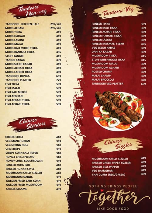 Menu at RRV Hotel, Amritsar Cantt.