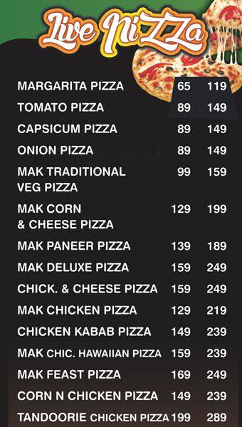 MAK Cafe Coffee menu