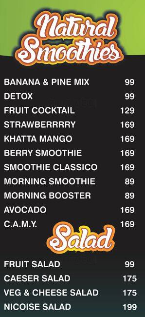 MAK Cafe Coffee menu