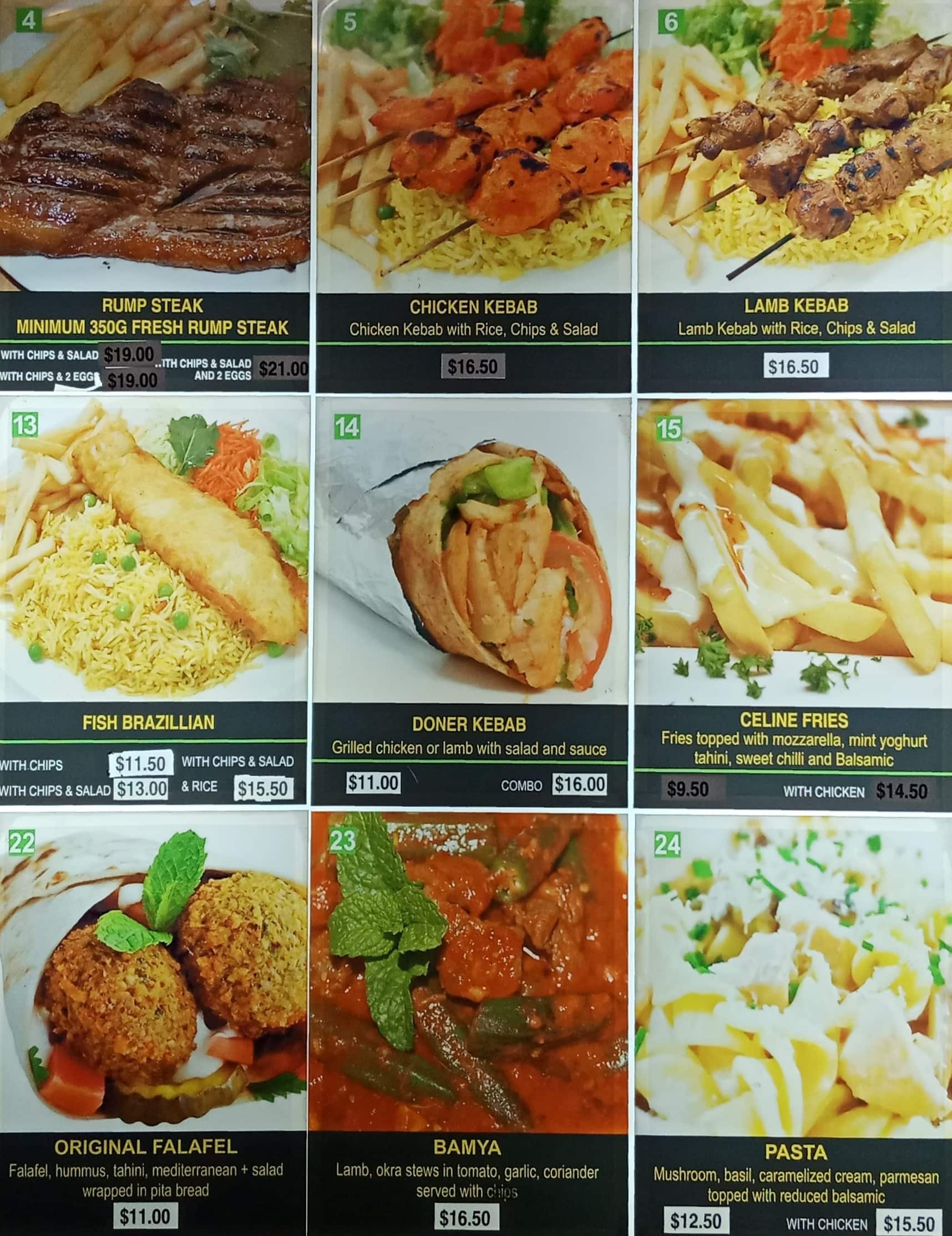 Menu at Celine Mediterranean Cuisine pub & bar, Auckland
