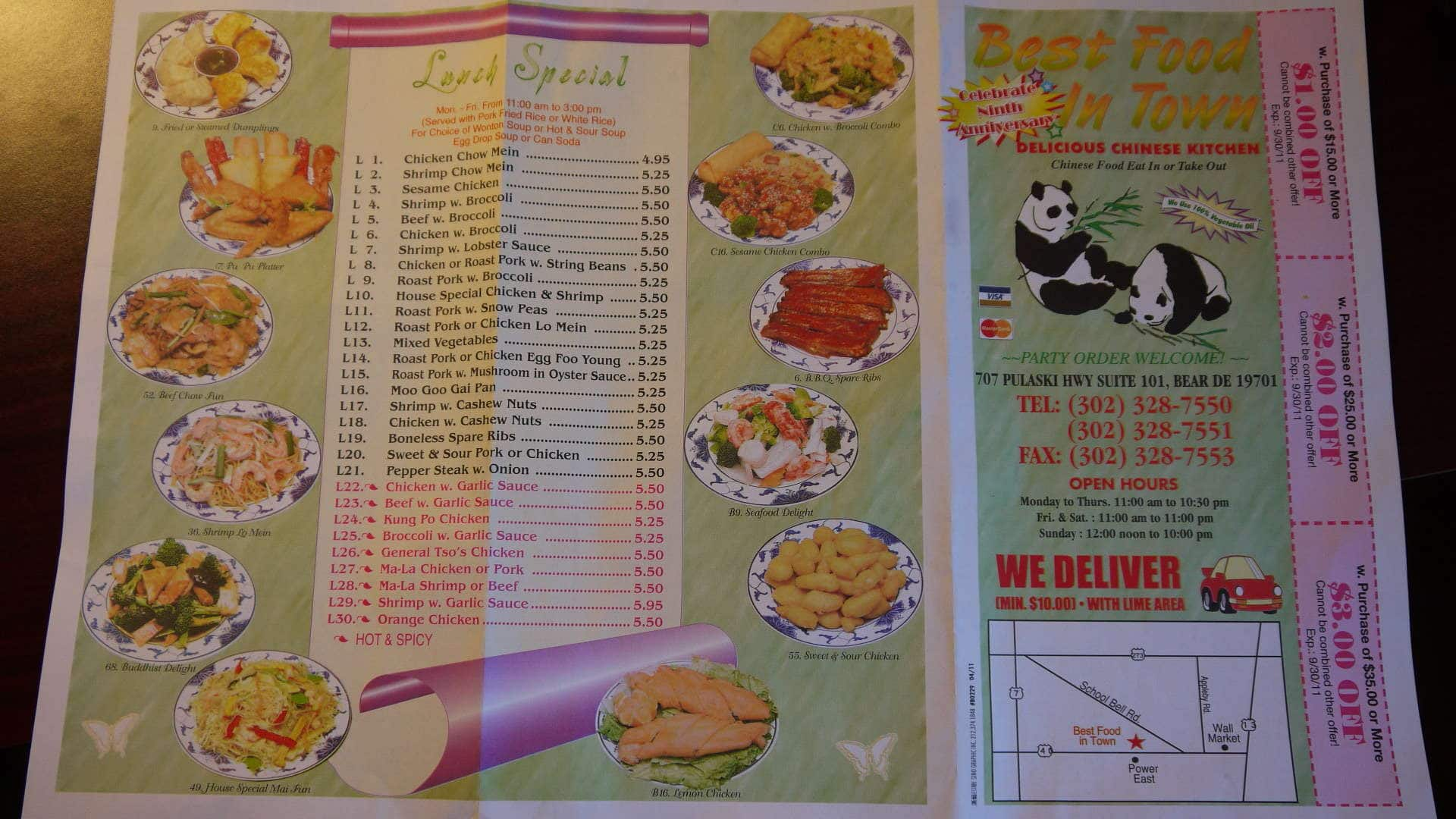 Best Food In Town Menu Menu For Best Food In Town Bear Wilmington