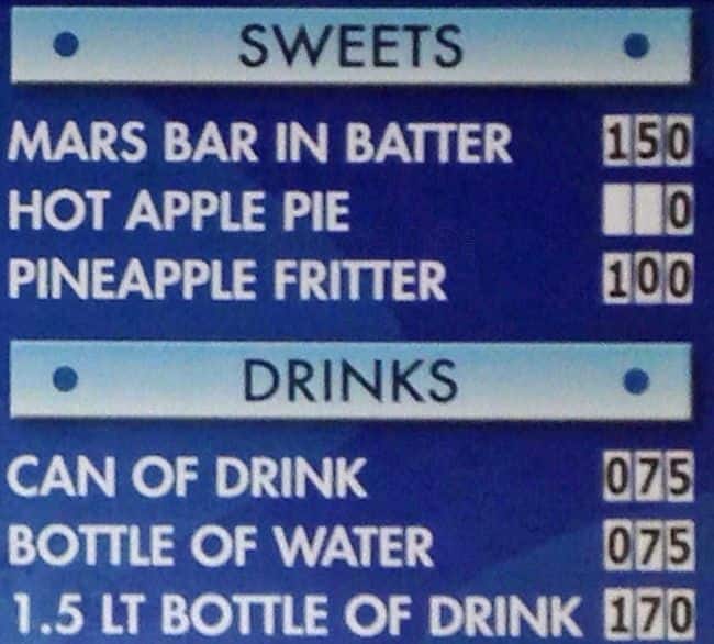 The Fish Bar menu