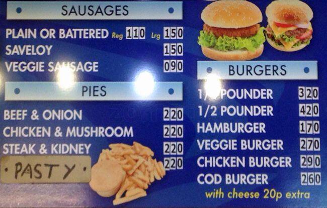 The Fish Bar menu
