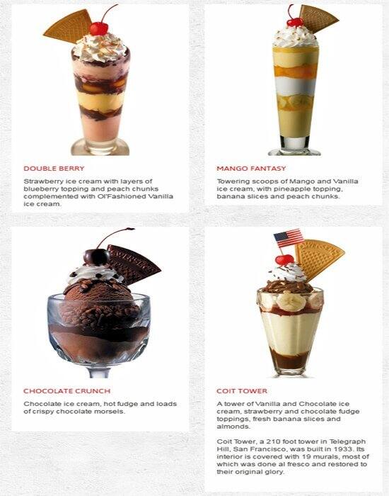 Swensen's メニュー