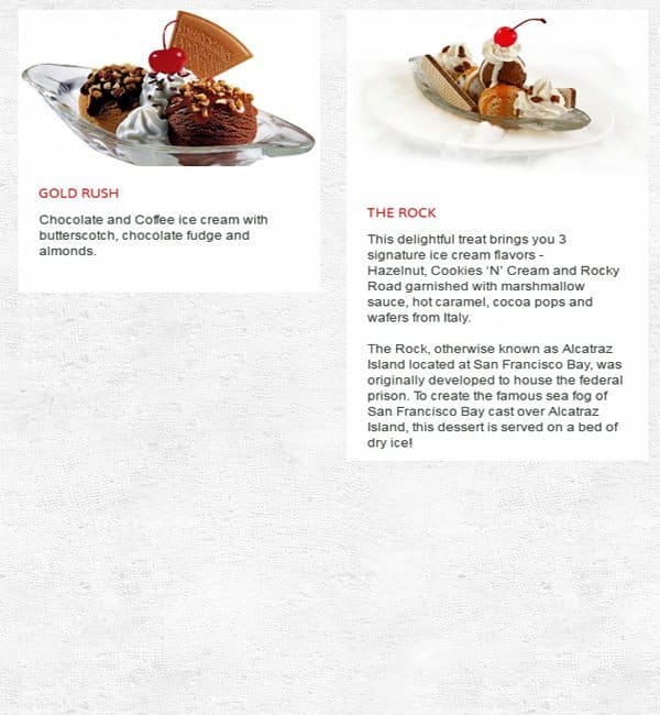 Swensen's メニュー