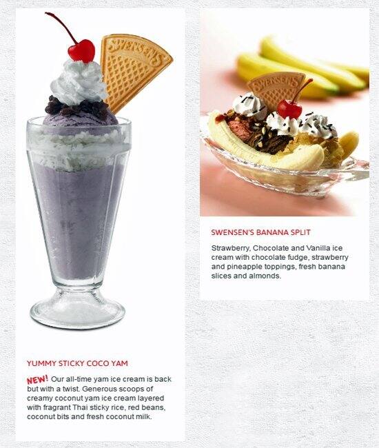 Swensen's メニュー