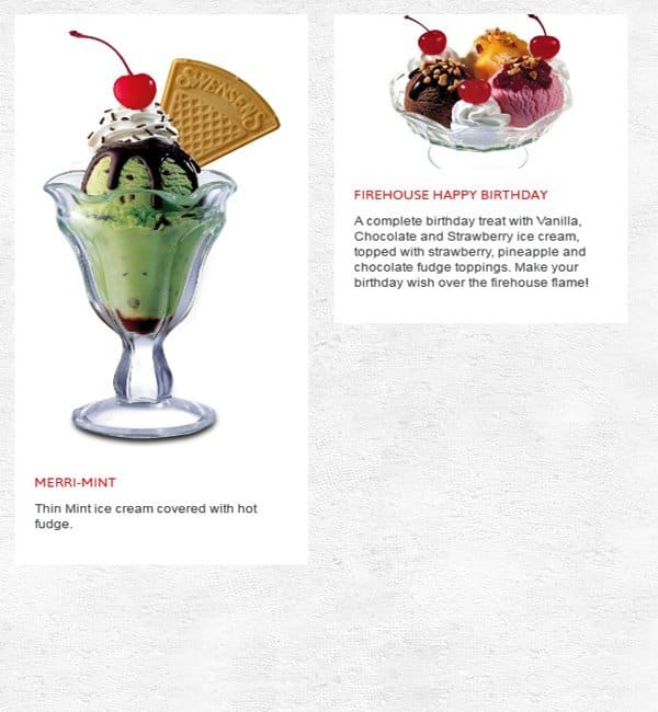Swensen's メニュー