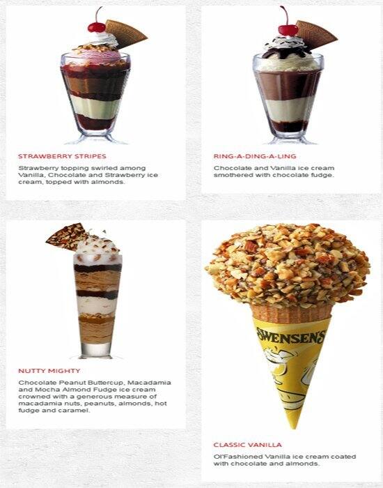 Swensen's メニュー