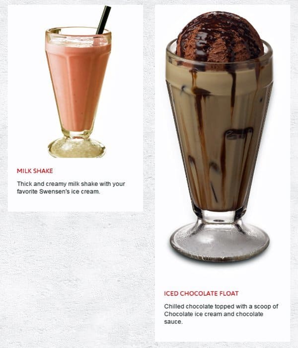 Swensen's メニュー