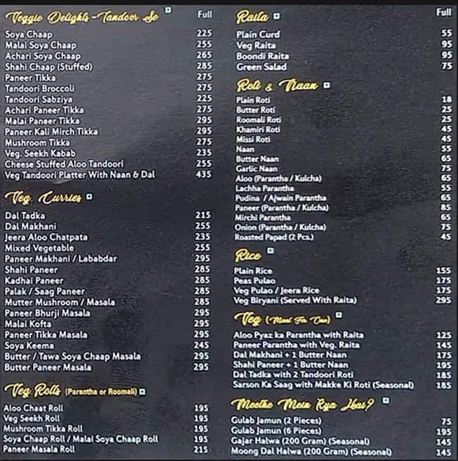 Menu at Khana Khazana Restaurant, Faridabad