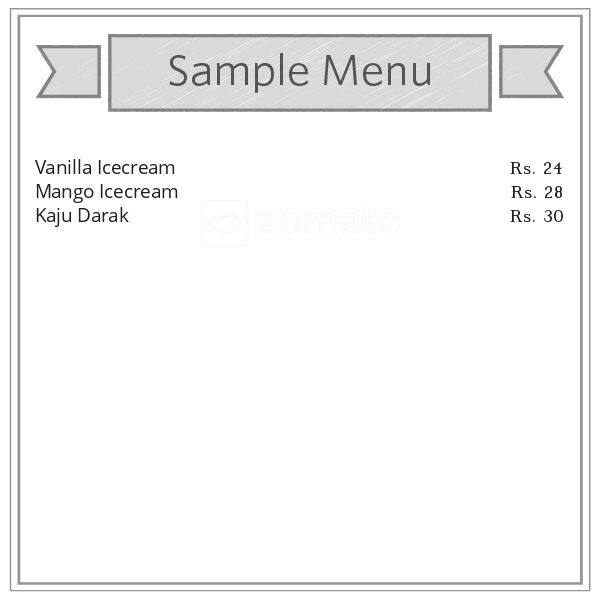 New Samrat ColdDrink House menu