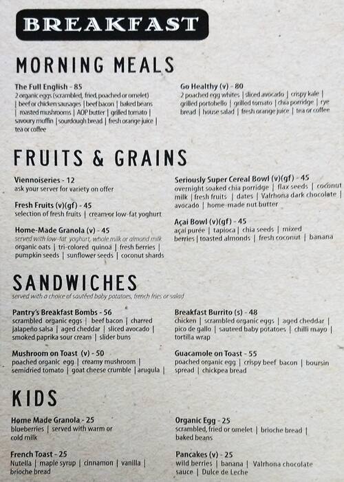 Pantry Cafe Menu Menu For Pantry Cafe Business Bay Dubai Zomato