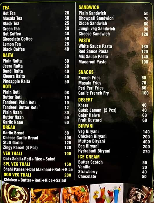 Menu at Hangout Cafe & Restaurant, Dehradun