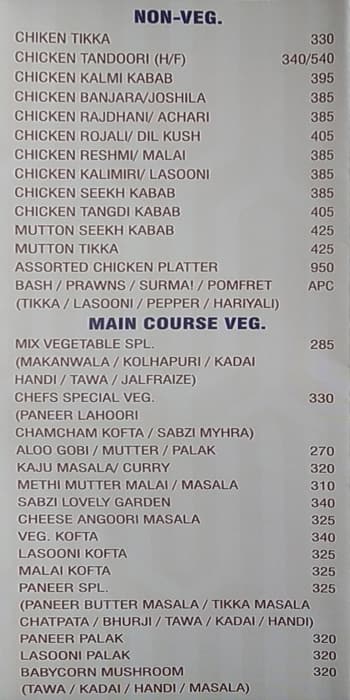 Saiemaa's Family Dining And Bar menu