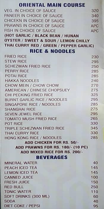 Saiemaa's Family Dining And Bar menu