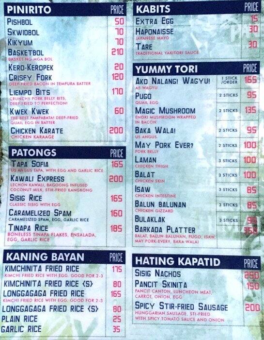 Skinita Street Foodz Menu, Menu for Skinita Street Foodz, Kapitolyo ...