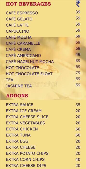 The Soup And Salad Cafe menu