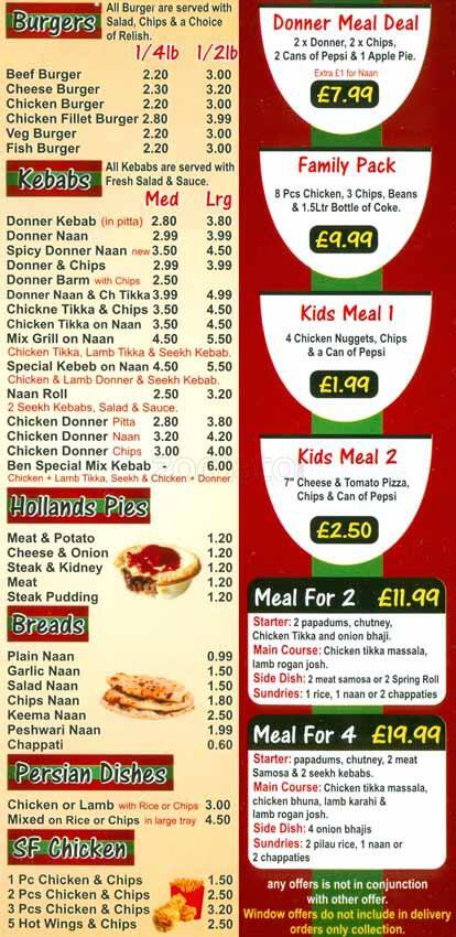 Ben Chippy Menu Menu For Ben Chippy Moston Manchester Zomato Uk 