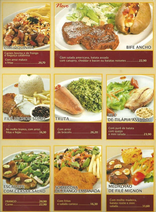 Parmê Express cardápio