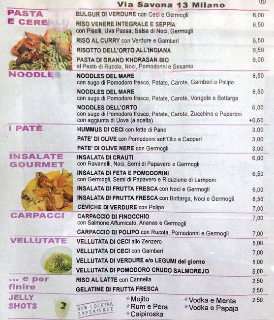 Menu di OrtoCrudo 