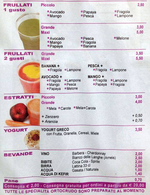 Menu di OrtoCrudo 