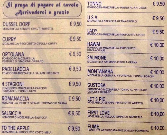 Menu di New King 