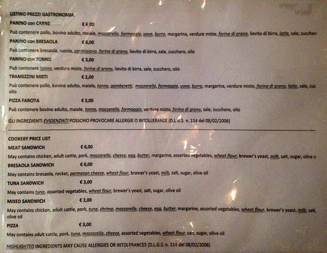 Menu di The Good Fellas 