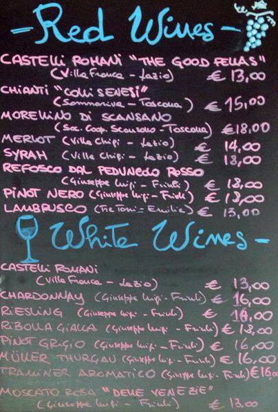 Menu di The Good Fellas 