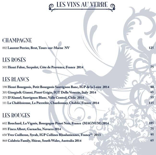 Bistrot Bagatelle Fairmont Dubai Menu Zomato