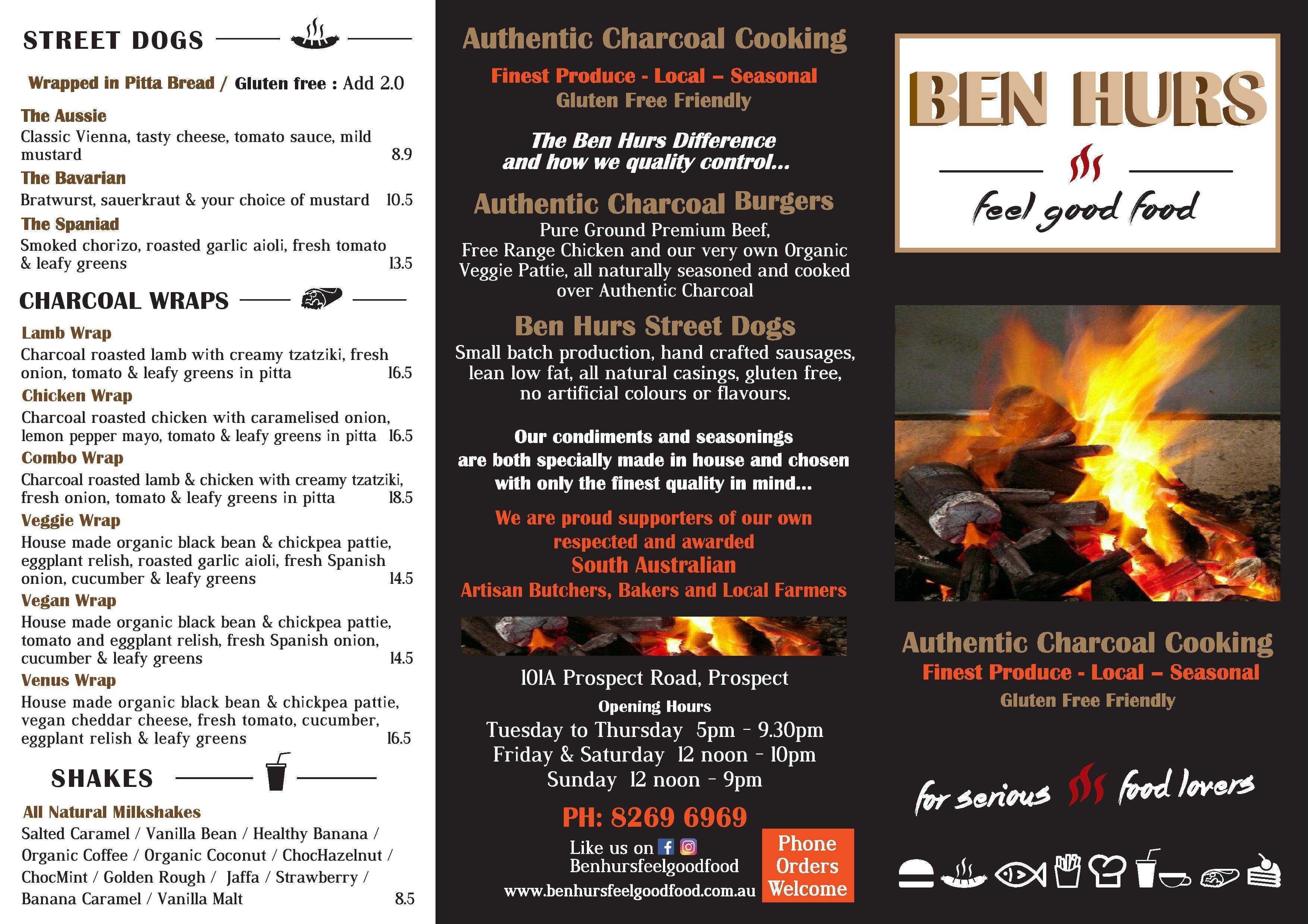 Ben Hurs menu