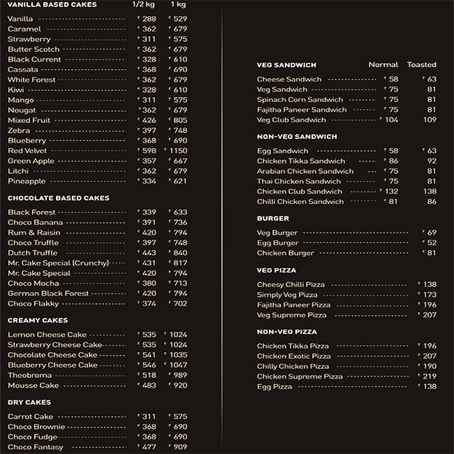 Discover 68+ mr cake menu latest awesomeenglish.edu.vn