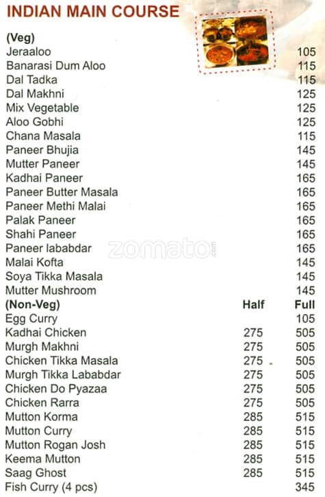 Cafe Delly Belly menu