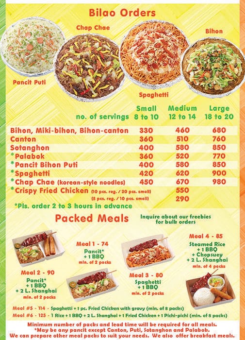 Taste of Joy Menu, Menu for Taste of Joy, Almanza, Las Piñas City
