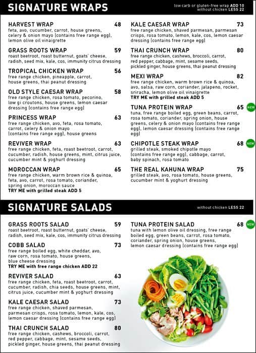 Carta del restaurante KAUAI Checkers Fairbridge, Ciudad del Cabo