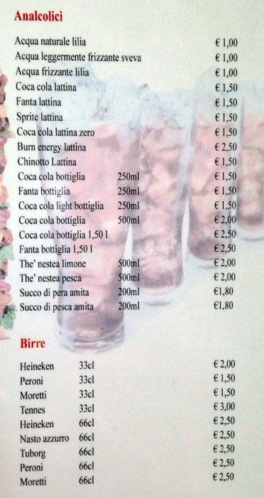 Menu di Paninoteca e Non Solo..di Quinto Martin 