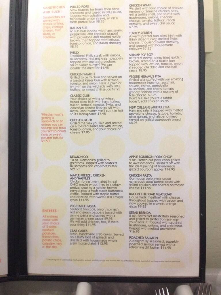 Connections Cafe menu