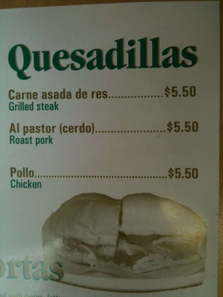 Menu at Tacos Lupita restaurant, Haverhill, 194 River St