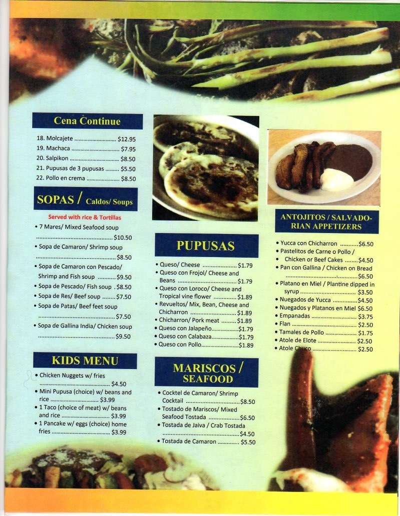 Rancho La Perla menu