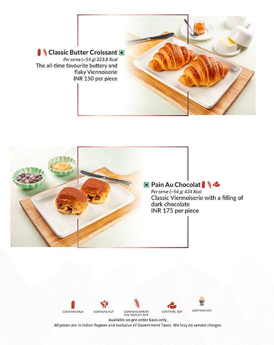 Menu at Nutmeg, Kolkata