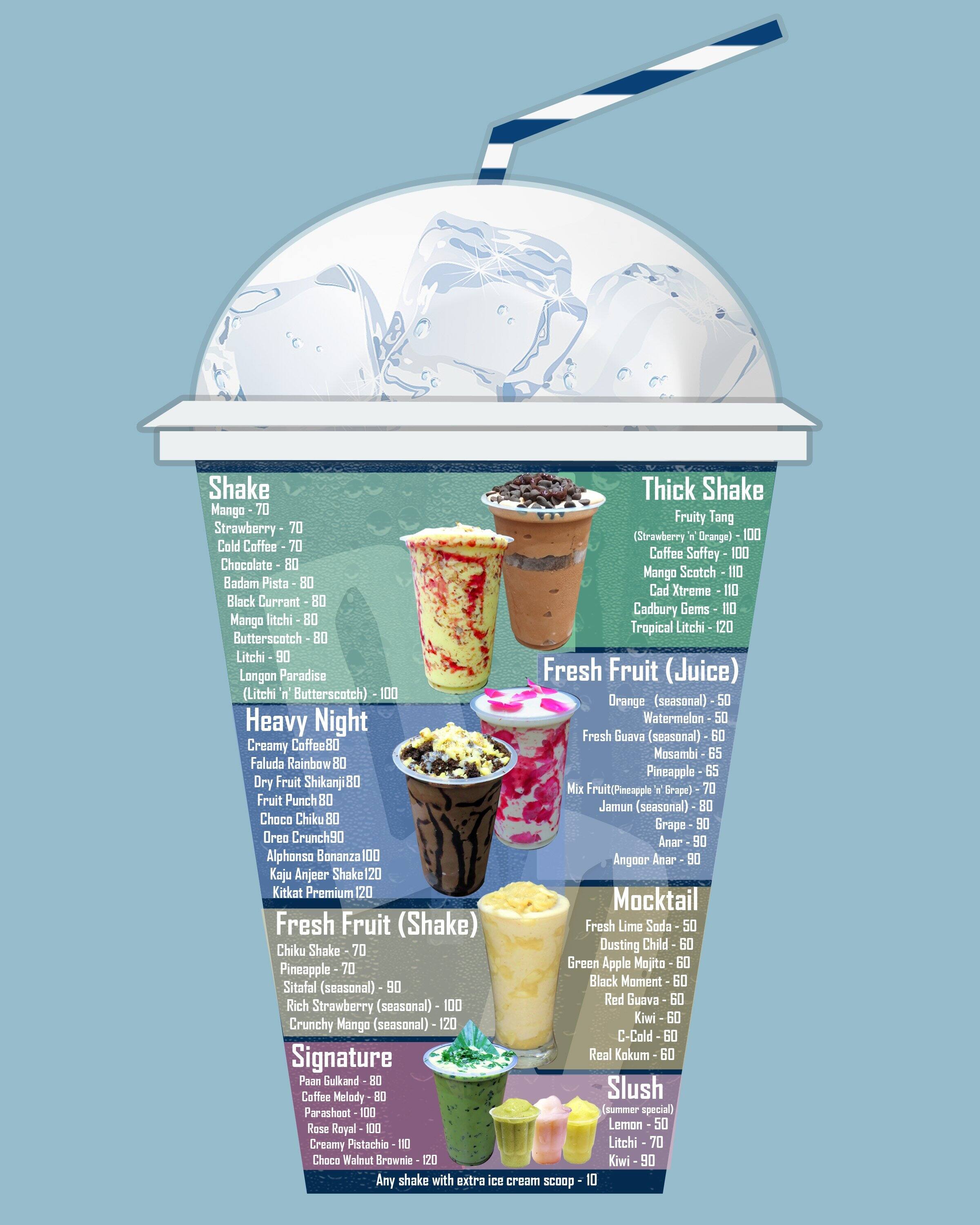 Drink n Dream Menu, Menu for Drink n Dream, Wardhaman Nagar, Nagpur