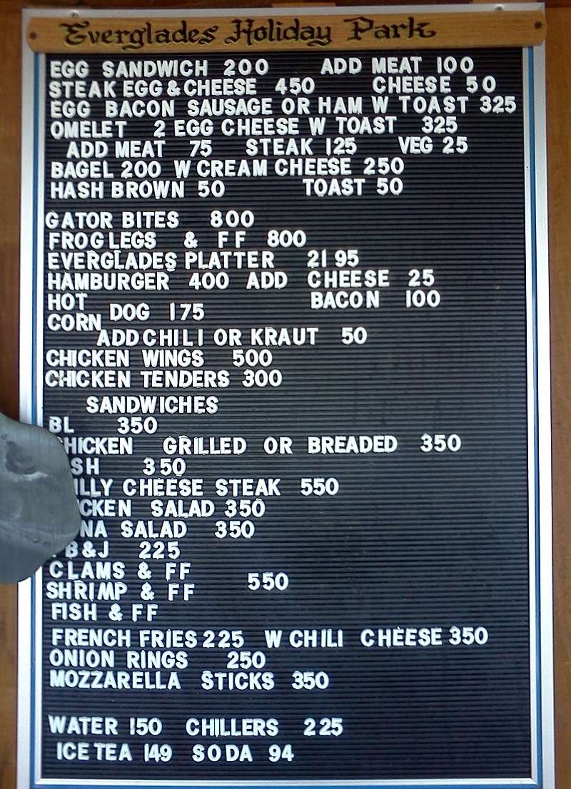Menu at Gator Bites & Frog Legs fast food, Southwest Ranches