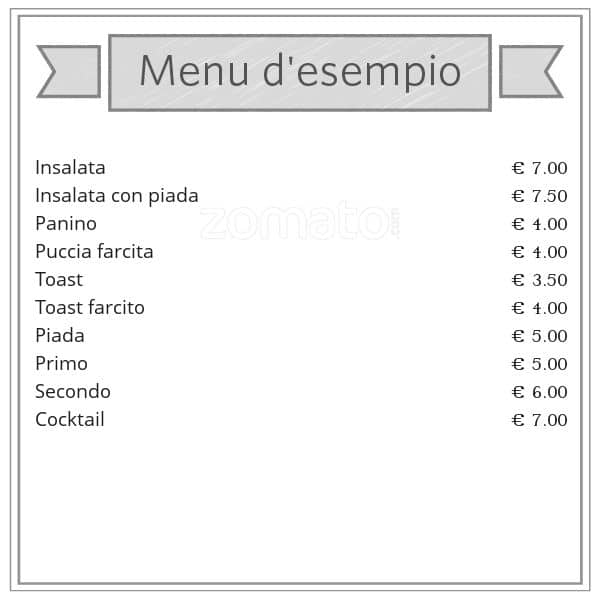 Menu di Bordò Cafe 