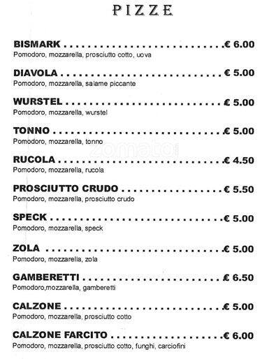 Menu di Floridita Caffè 