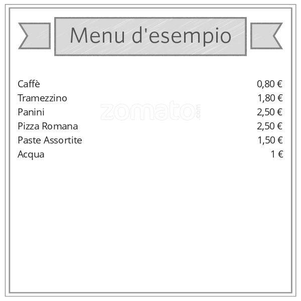 Carta de Bar Caffe Duina