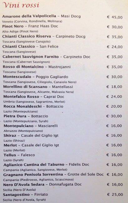 Menu di Recafe 