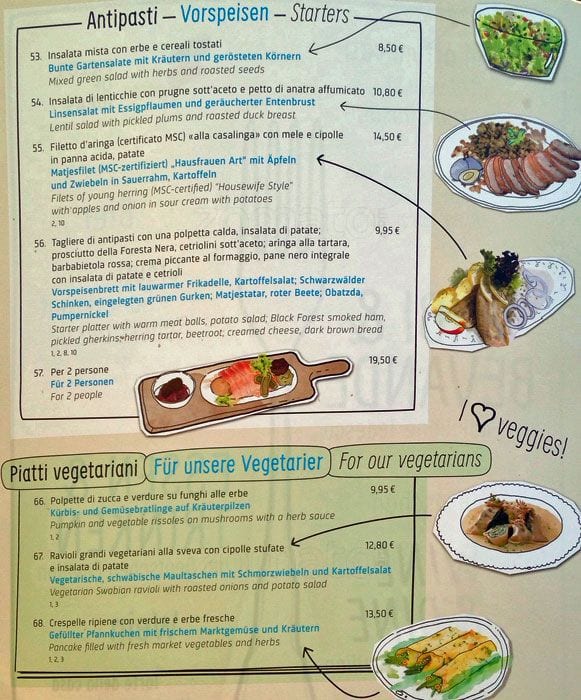 Menu di Hofbräu München 