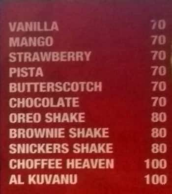 Menu at Lassi Factory, Chennai, 42, Mundagakanni Amman Koil Street ...