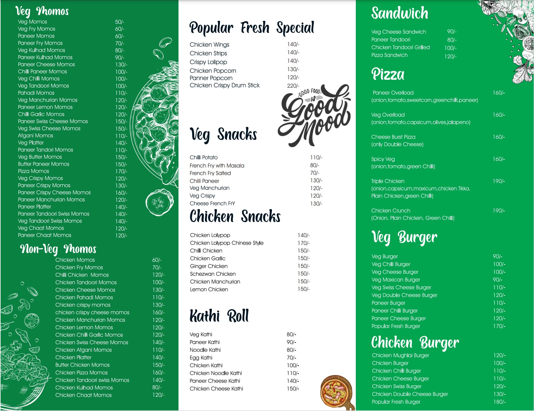 Menu of Popular Fresh Momos 'N' More, Ghamapur, Jabalpur