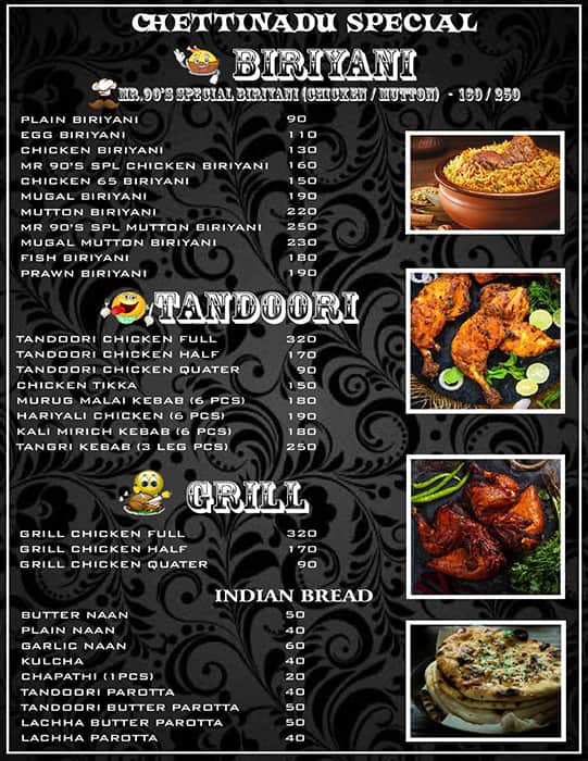 Mr 90 S Family Restaurant Menu