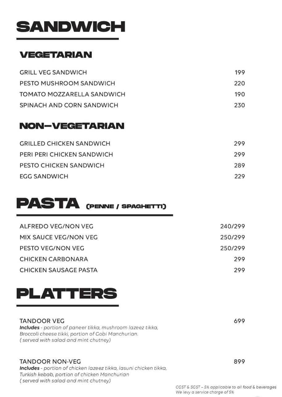 Sandwich, Pasta & Platters